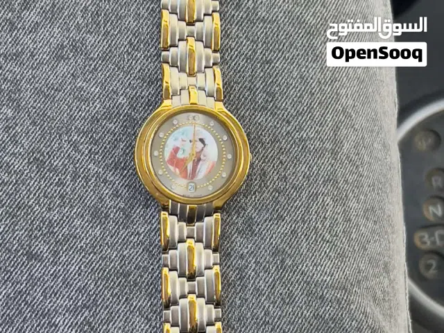 ساعه معمر اصليه سويسريه ملبسه بالبذهب