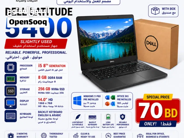 Dell Latitude 5400 – I5 8TH GEN --Slightly Used  Only 70 BD!