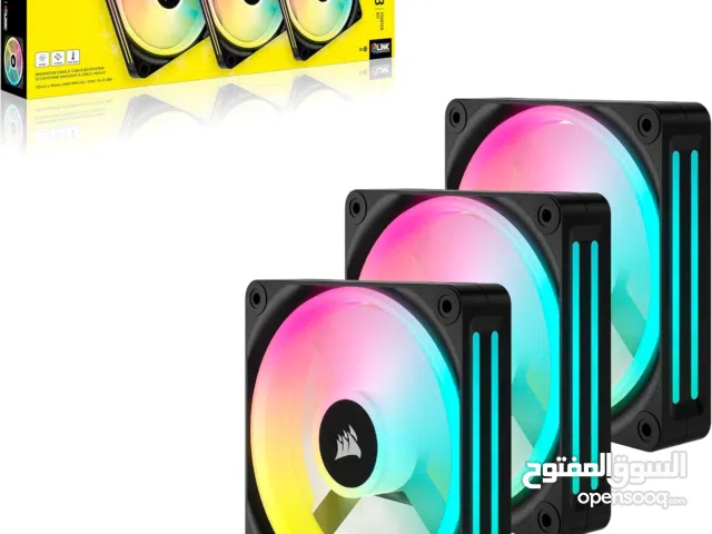Corsair iCUE LINK QX120 RGB 120mm PWM PC Fans 3 Pack  Starter Kit with iCUE LINK System Hub