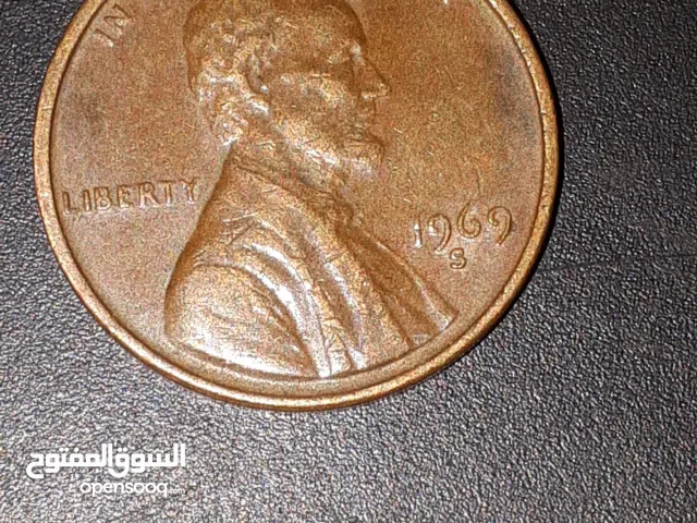 واحد سنت امريكي عام 1969  S  من النوادر مطلوب في المزادات اقراء التفاصيل لمعرفه السعر