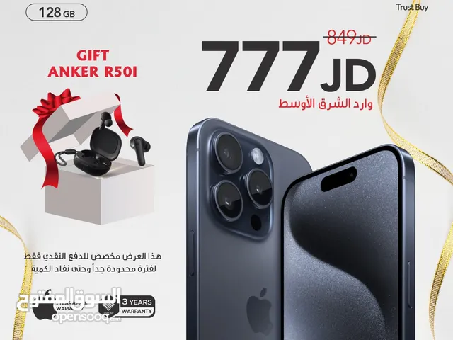 iPhone 15 pro 128GB ‏NEW NO AVTIVE  جديد بالكرتونة