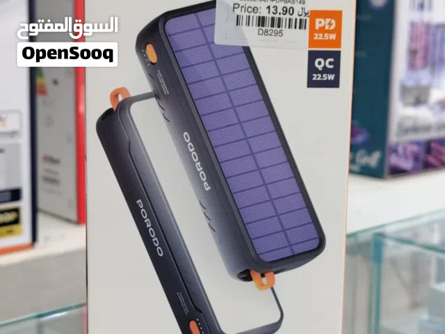 Brand New Porodo Solar Power Bank in Oman  20000mAh Capacity  1 Year Warranty