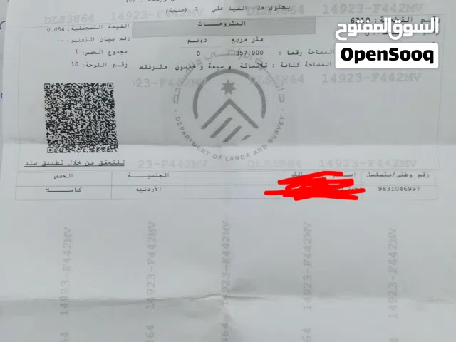 ارض حي الامير محمد قريبه من شارع 36  السعر المطلوب 28 الف غير قابل للتفاوض