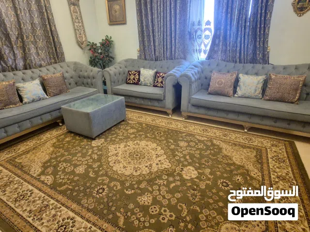 Modern 8 Seater deep buttoned sofa set with rectangle table (80cm x 60cm)