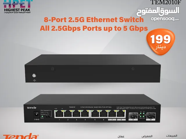 Tenda TEM2010F محول 8Port 2.5G Ethernet Switch All 2.5Gbps Ports up to 5 Gbps