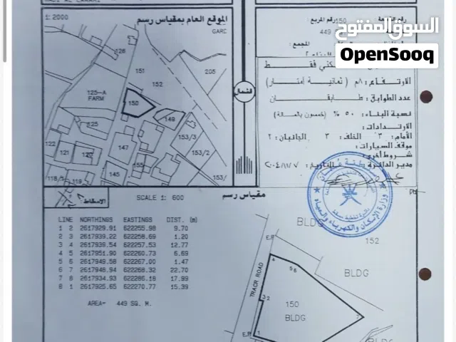 Residential Land for Sale in Muscat Seeb