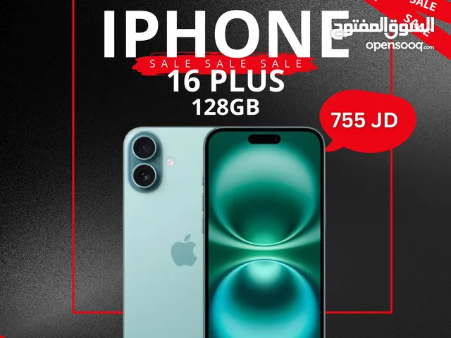 احسن سعر ب الاردن  iPhone 16 plus  128 GB متوفر جميع الالوان