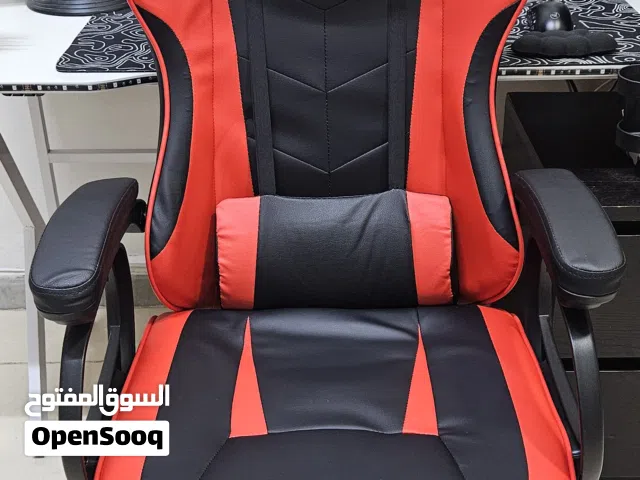 كرسي جيمنج جديد بالكرتون احمر واسود + مساج ببطانية الضهر