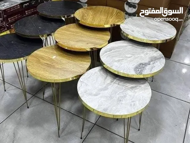طقم طاولات بحتاجهم كل بيت راقي وعملي 3 احجام قوي ومتين شامل التوصيل نوعهم خشب