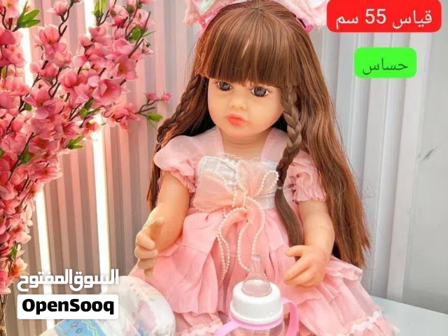 لعابة سيليكون حساس اصوات مختلفة قياس 55 سم اجمل هدية للبنوتات الحلوات يجي وياهة حفاضة وممة