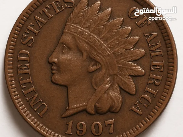 عملة أمريكية نادرة - Indian Head Cent 1907