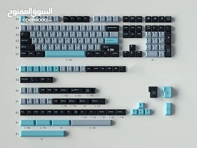 كيكابس (أغطية المفاتيح ) 172 حبة مناسب لكيبورد ميكانيكال 61/64/87/104/108 cherry profile keycaps