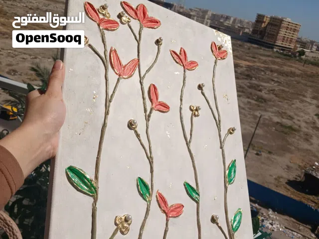 تابلوه 3D بورق الدهب و المعجون البارز