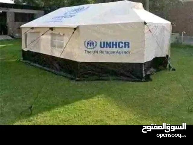 خيمة UNHCR كتان طبقتين جديدة لم تستخدم بعد.