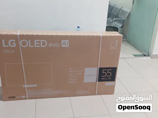شاشة ال جي فئة c4 اوليد بكرتونها وملحقاتها.