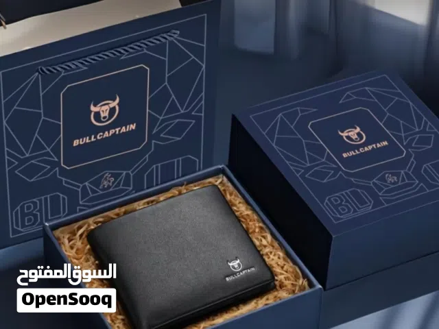 محفظة ( BULLCAPTAIN ) جلد طبيعي 100% .