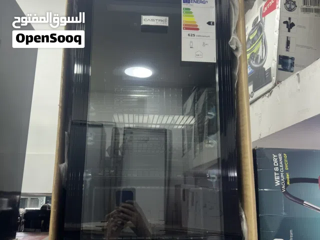 ثلاجه مكتب CASTRO لون اسود زجاج مميز نوفروست سعر حرق