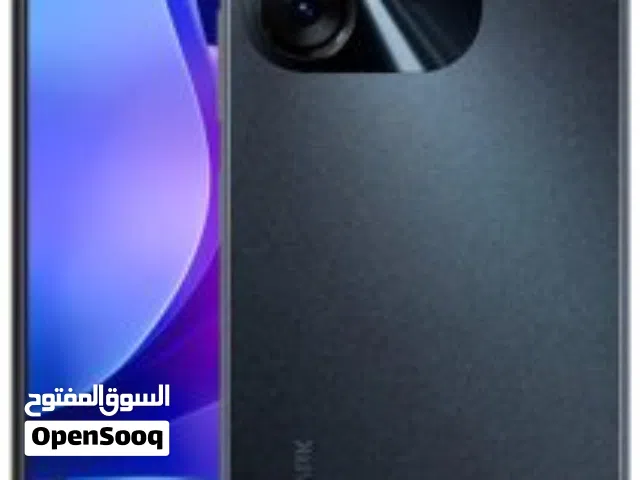 هاتف تكنو سبارك مستعمل بحالة ممتازة، سعة 256 جيجابايت، اللون الأسود، يشمل الكرتونة والشاحن والسماعات