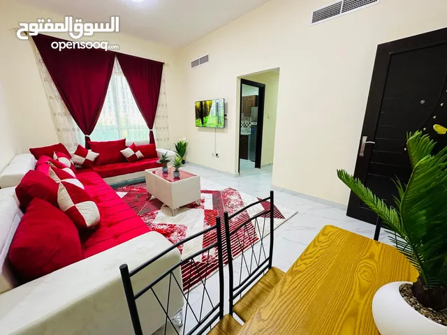 G2-شقة مفروشة للإيجار الشهري في عجمان غرفتين وصالة شاملة الفواتير في الراشدية خلف كراند مول