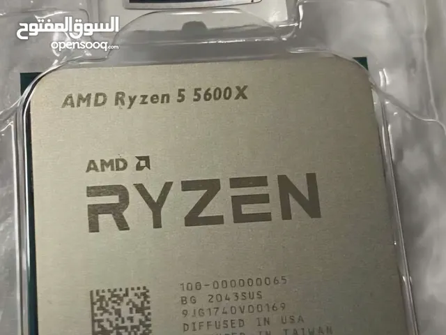 معالج ryzen 5 5600x نضيف و شغال 100% مع مروحة التبريد الأصلية
