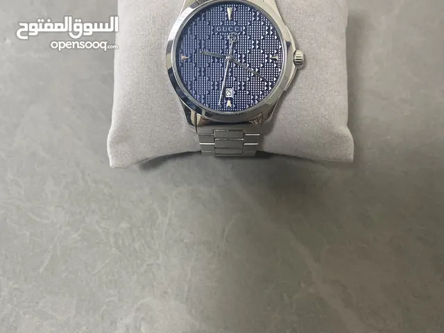 GUCCI - G Timeless Quartz Navy Silver Men