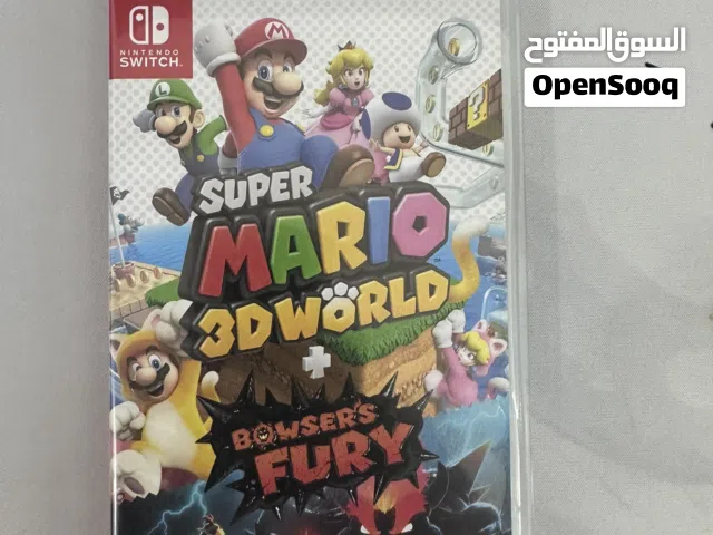 شريط نيتيندو سويتش ماريو ثري دي باوزر فيوري وشريط gta الثلاثية نظيفة جدا استخدام قليل