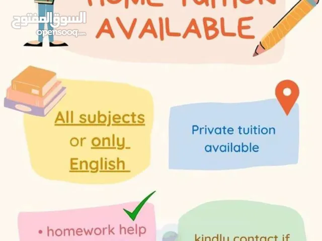 Female tutor available for students Kg1-5th grade English or all subjects all schools