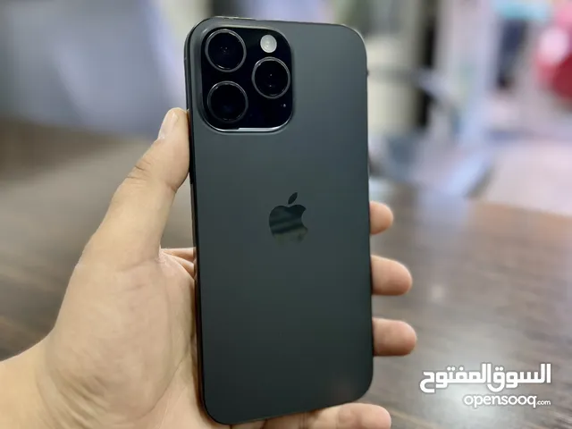 ايفون 16 pro max لون اسود تيتانيوم اكتف مطار ذاكره 256 16 برو ماكس