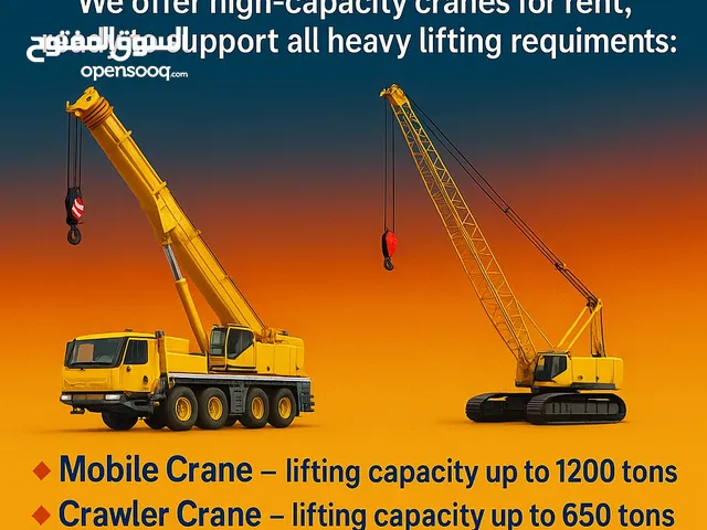 “Large Crane Rentals for Heavy Lifting Projects”