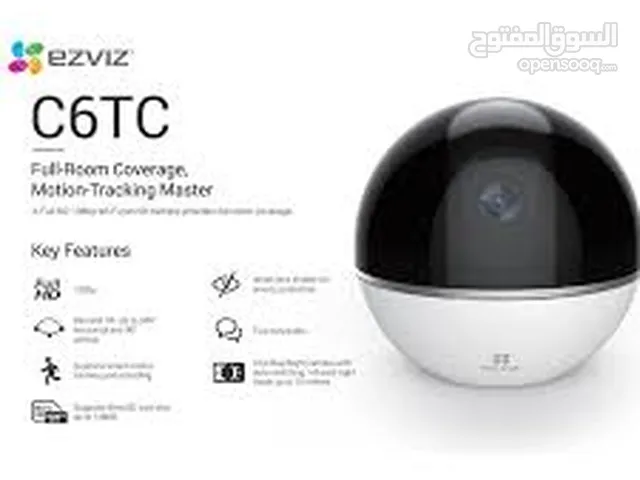 كاميرا EZVIZ C6TC داخلية 1080p، تغطية 360°، تتبع ذكي، صوت ثنائي، رؤية ليلية