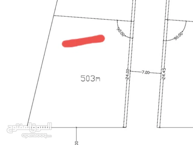 قطعه ارض للبيع مساحه 500