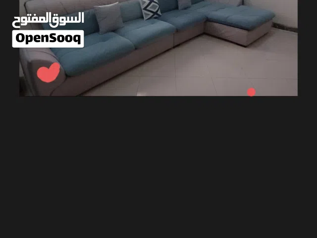 كنب حرف L خشب ممتاز