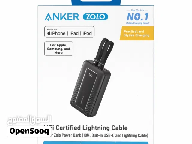 Anker Zolo Power Bank 10,000mAh – MFi Certified Lightning Cable