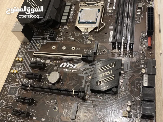 مذر بورد z390 نظيف ومعالج i7 9700k