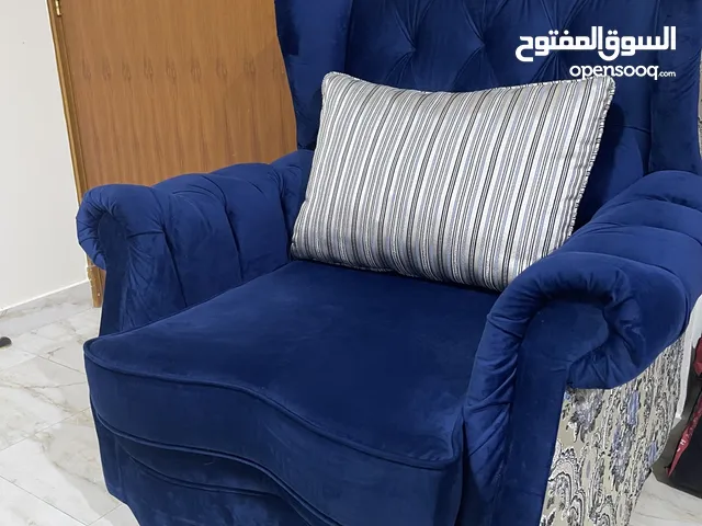 Royal Blue 3-Piece Sofa Set (1+2+3) – Brand New Condition – 130 BHD