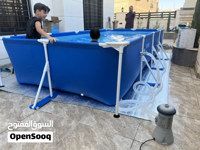 تركيب اليوم بركة أعمدة انتكس مقاس 4.5 متر مع فلتر وغطا وارضية لباد وكلور وطواشه