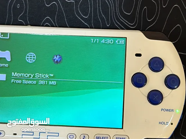 PSP 3000 white and blue, rare edition original charger hacked