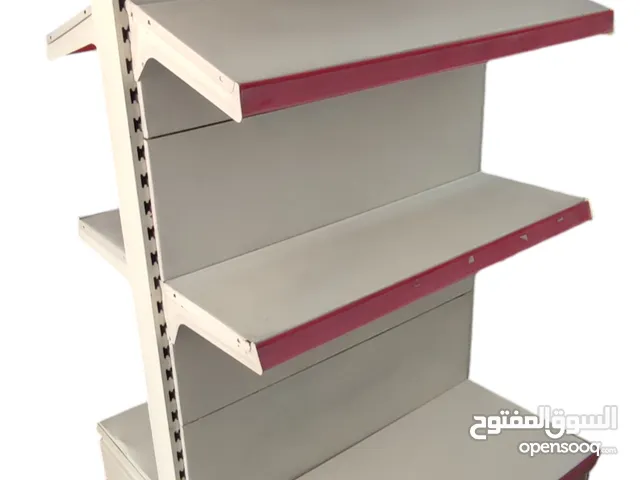رفوف جانبي ووسطي وقائم شبه وكاله بسعر حرق