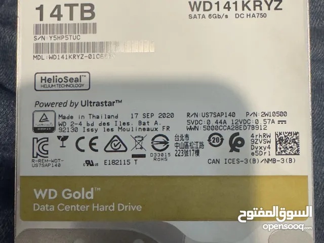 ‏Western digital 14 TB WD Gold enterprise Class ‏Internal hard Drive