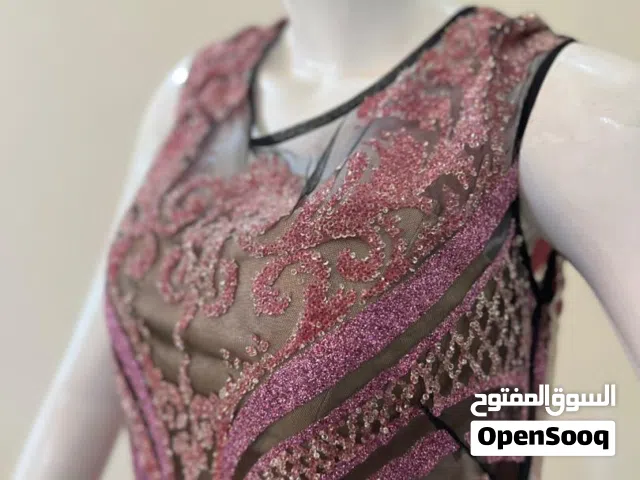 فستان تركي فاخر باللون الوردي الملكي  Luxurious Turkish dress in royal pink