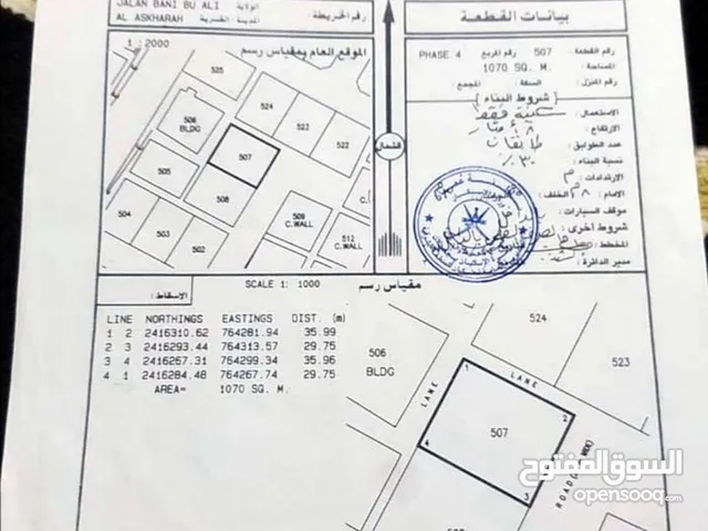 1070 متــر ثانــي خـــط طريق رئيســي الأشخـــــــــرة