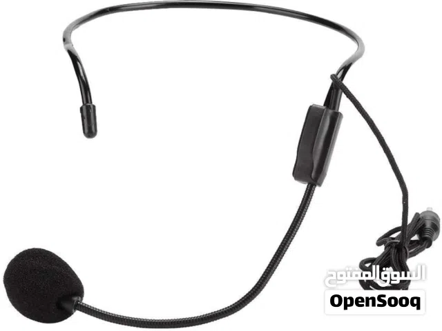Anti-noise Wired Head Microphone Screw Plug 3.5mm for TV Presenters ,ميكروفون رأس سلكي
