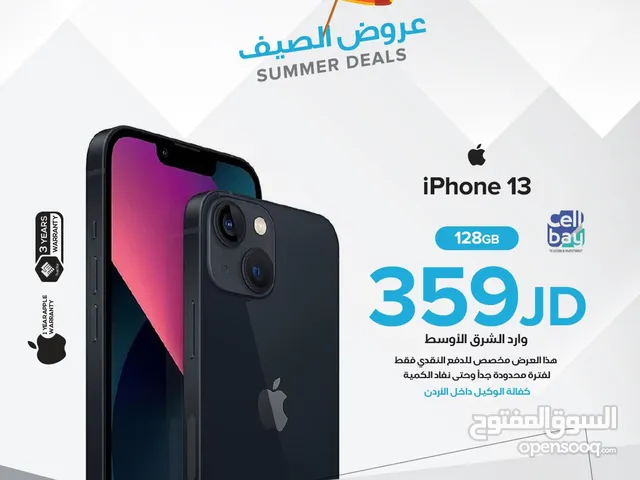 iPhone 13 128 GB لون اسود 128 GB جديد بالكرتونة كفالة شرق اوسط
