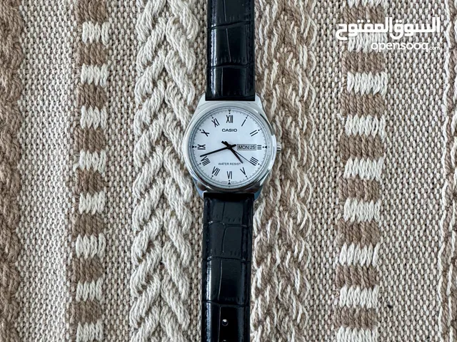 Casio Leather Analog Quartz Watch
