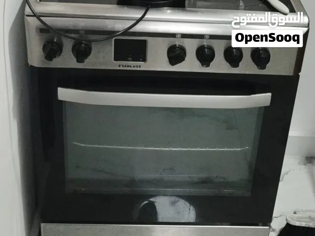 Nikai electric cooker ceramic with glass hob and oven - stainless steel