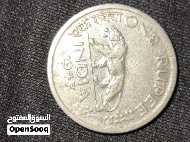 عملة هندية قديمة ونادرة - 1 روبية الملك جورج السادس عام 1947