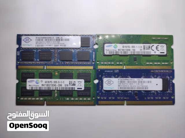 رام لاب توب ddr3 انواع اربع قطع مثل  nanya و سام سونج