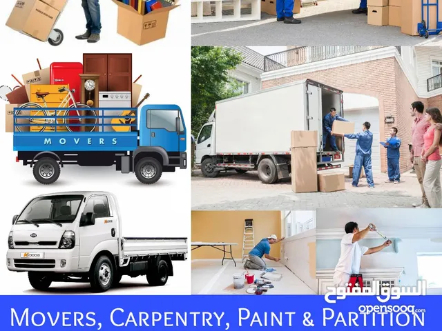 Movers house shifting furniture carpenter painter partition service call