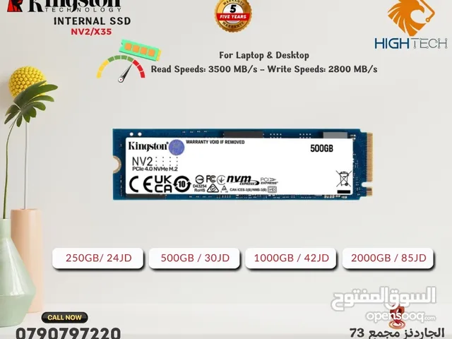 ذاكرة تخزين داخليه بسرعه X35 من كينجستون مع تركيب مجانا Kingston NV2 X35 SSD