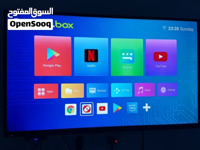 تلفاز 55 بوصة + ريسيفر + اشتراك إلى سبتمبر